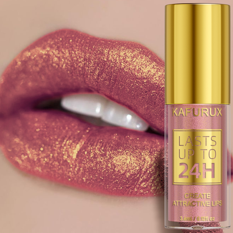 Lip Tint Korean - 1 szt. Brokatowy Metaliczny Błyszczyk do