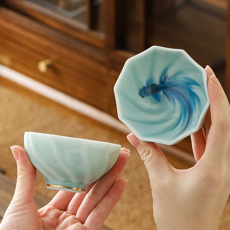 Celadon Ceramic Cup - Kreatywna czajnica mistrzowska Longquan Celadon o