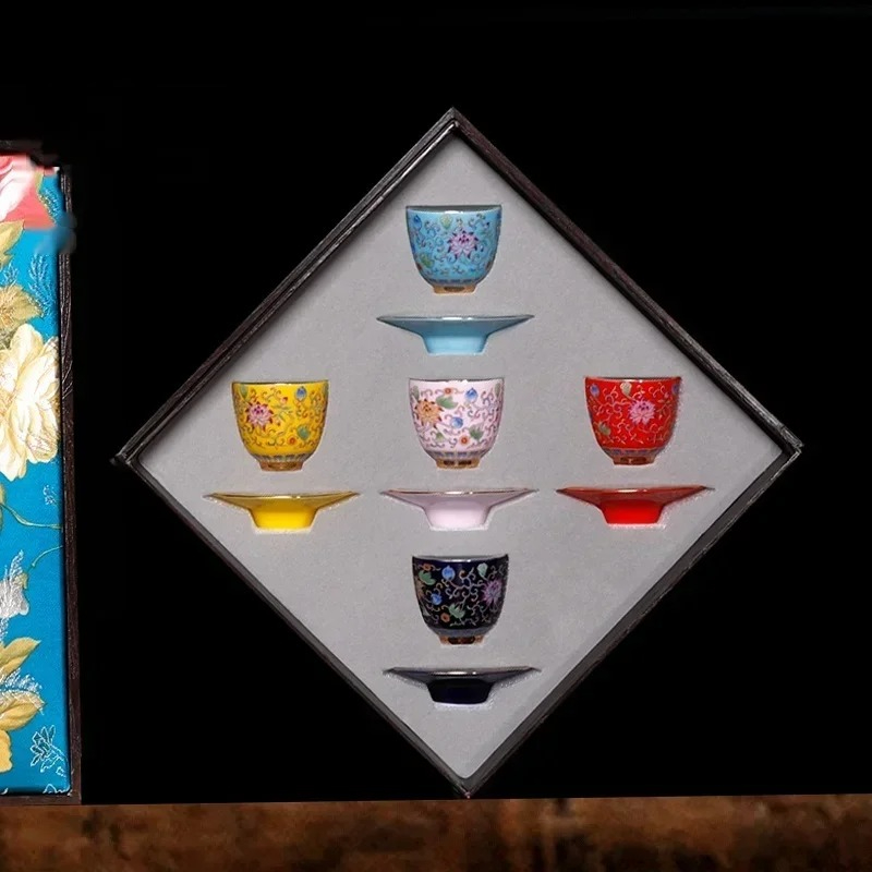 Celadon Ceramic Cup - Emaliowana ceramiczna filiżanka do kung-fu z